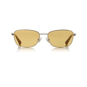 Bottega Veneta Split Rectangular Sunglasses- Silver and Brown
